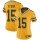 Women's Packers #15 Bart Starr Yellow Stitched NFL Limited Rush Jersey