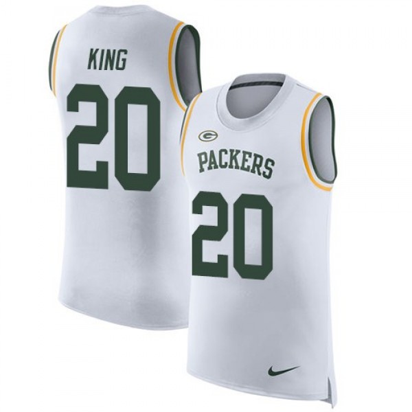 Nike Packers #20 Kevin King White Men's Stitched NFL Limited Rush Tank Top Jersey