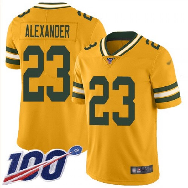 Nike Packers #23 Jaire Alexander Gold Men's Stitched NFL Limited Inverted Legend 100th Season Jersey
