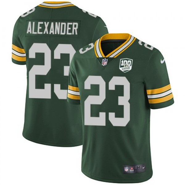 Nike Packers #23 Jaire Alexander Green Team Color Men's 100th Season Stitched NFL Vapor Untouchable Limited Jersey
