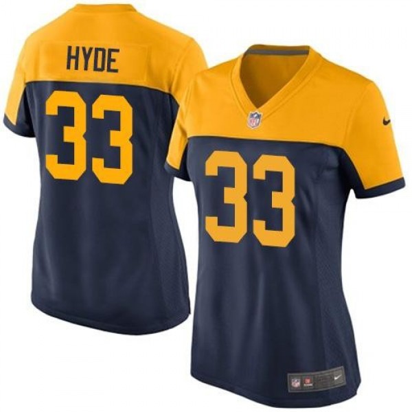 Women's Packers #33 Micah Hyde Navy Blue Alternate Stitched NFL New Elite Jersey