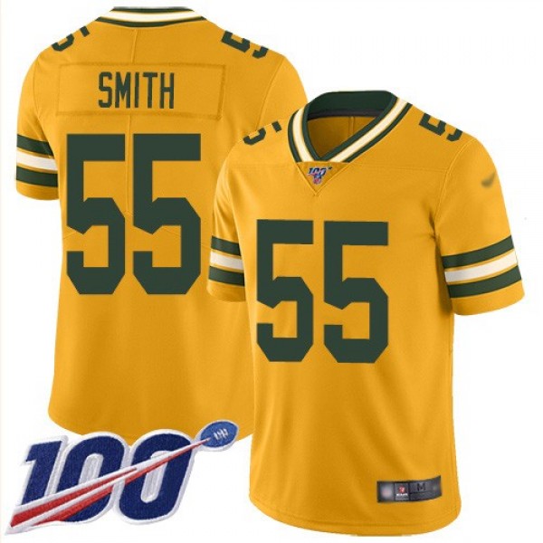 Nike Packers #55 Za'Darius Smith Gold Men's Stitched NFL Limited Inverted Legend 100th Season Jersey