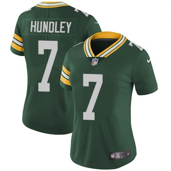 Women's Packers #7 Brett Hundley Green Team Color Stitched NFL Vapor Untouchable Limited Jersey