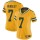 Women's Packers #7 Brett Hundley Yellow Stitched NFL Limited Rush Jersey