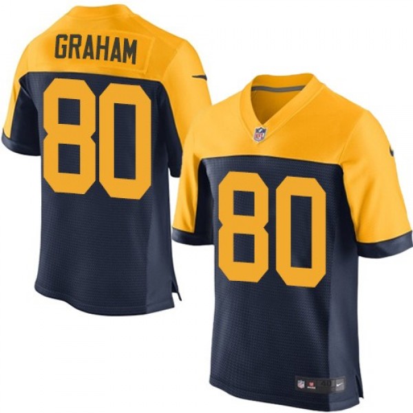 Nike Packers #80 Jimmy Graham Navy Blue Alternate Men's Stitched NFL New Elite Jersey