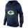 Women's Green Bay Packers Logo Pullover Hoodie Navy Blue Jersey