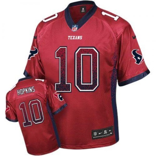 Nike Texans #10 DeAndre Hopkins Red Alternate Men's Stitched NFL Elite Drift Fashion Jersey