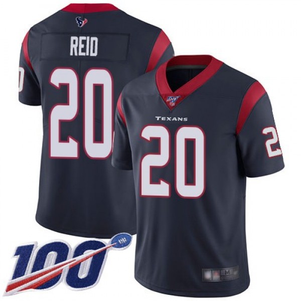 Nike Texans #20 Justin Reid Navy Blue Team Color Men's Stitched NFL 100th Season Vapor Limited Jersey
