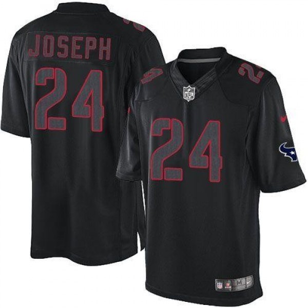 Nike Texans #24 Johnathan Joseph Black Men's Stitched NFL Impact Limited Jersey