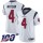 Nike Texans #4 Deshaun Watson White Men's Stitched NFL 100th Season Vapor Limited Jersey