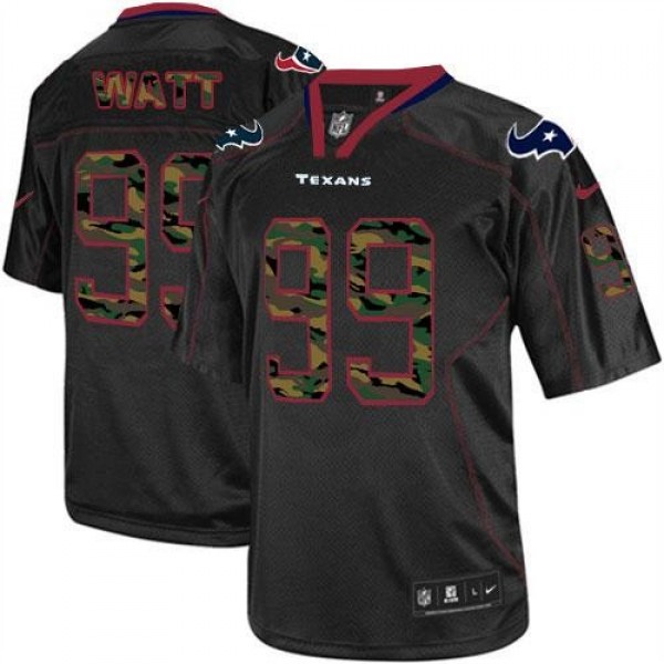 Nike Texans #99 J.J. Watt Black Men's Stitched NFL Elite Camo Fashion Jersey