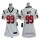 Women's Texans #99 JJ Watt White With C Patch Stitched NFL Elite Jersey