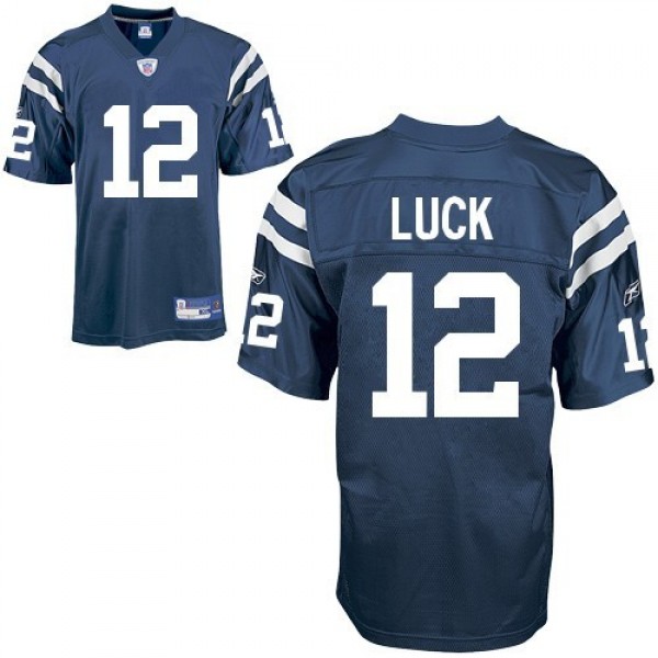 Colts #12 Andrew Luck Blue Stitched NFL Jersey