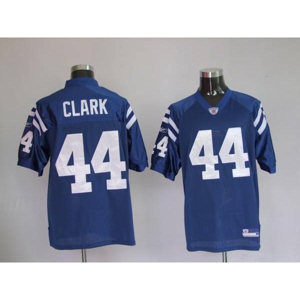 Colts #44 Dallas Clark Blue Stitched NFL Jersey