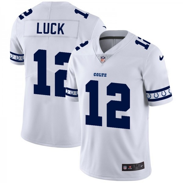 Indianapolis Colts #12 Andrew Luck Nike White Team Logo Vapor Limited NFL Jersey