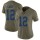Women's Colts #12 Andrew Luck Olive Stitched NFL Limited 2017 Salute to Service Jersey