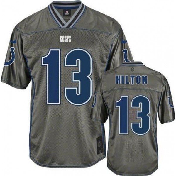 Nike Colts #13 T.Y. Hilton Grey Men's Stitched NFL Elite Vapor Jersey