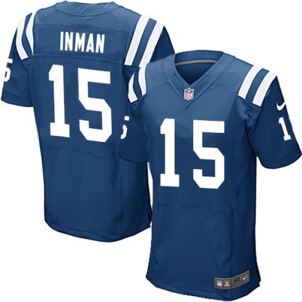 Nike Colts #15 Dontrelle Inman Royal Blue Team Color Men's Stitched NFL Elite Jersey