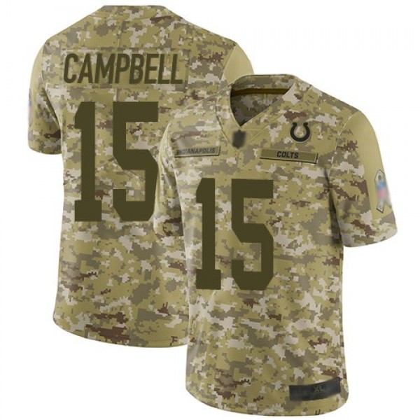 Nike Colts #15 Parris Campbell Camo Men's Stitched NFL Limited 2018 Salute To Service Jersey