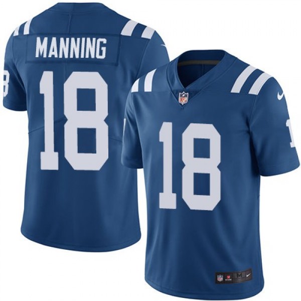 Nike Colts #18 Peyton Manning Royal Blue Team Color Men's Stitched NFL Vapor Untouchable Limited Jersey