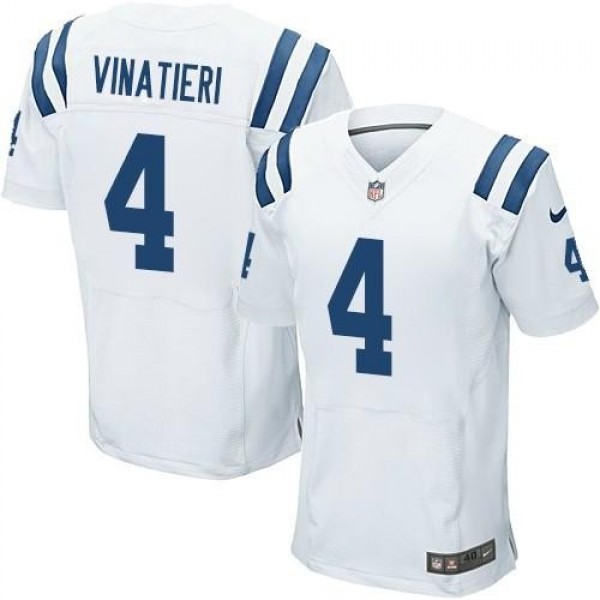 Nike Colts #4 Adam Vinatieri White Men's Stitched NFL Elite Jersey
