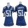 Women's Colts #51 Pat Angerer Royal Blue Team Color With 30TH Seasons Patch Stitched NFL Elite Jersey