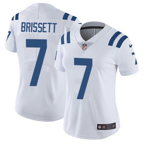 Women's Colts #7 Jacoby Brissett White Stitched NFL Vapor Untouchable Limited Jersey