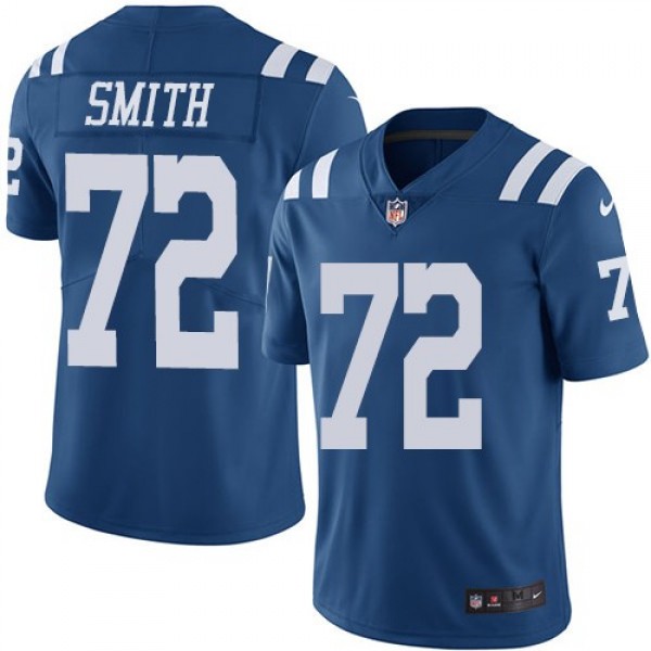 Nike Colts #72 Braden Smith Royal Blue Men's Stitched NFL Limited Rush Jersey