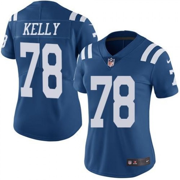 Women's Colts #78 Ryan Kelly Royal Blue Stitched NFL Limited Rush Jersey