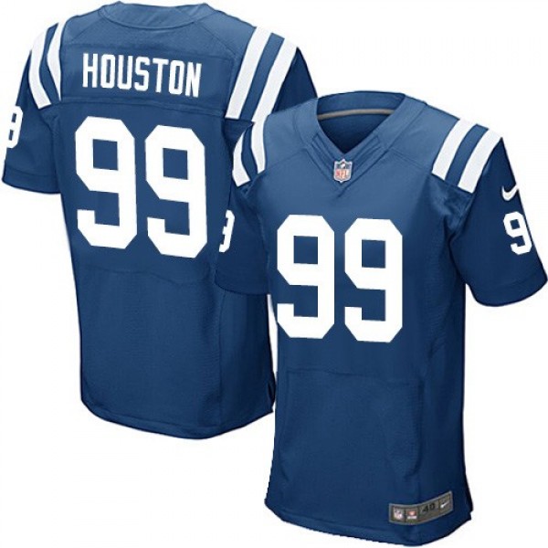 Nike Colts #99 Justin Houston Royal Blue Team Color Men's Stitched NFL Elite Jersey