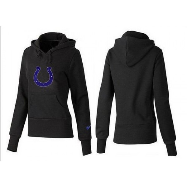 Women's Indianapolis Colts Logo Pullover Hoodie Black Jersey