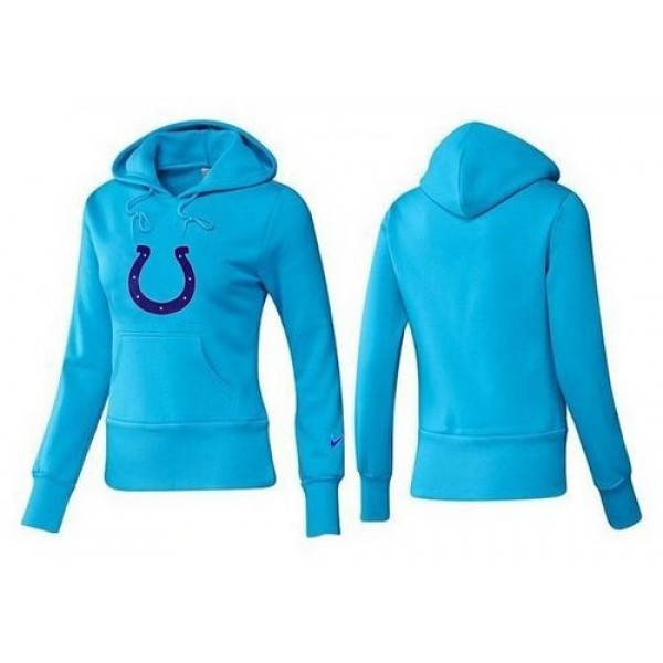 Women's Indianapolis Colts Logo Pullover Hoodie Light Blue Jersey