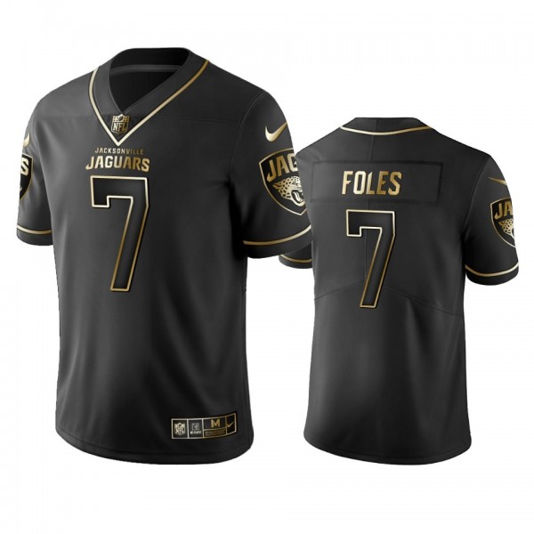 Jaguars #7 Nick Foles Men's Stitched NFL Vapor Untouchable Limited Black Golden Jersey