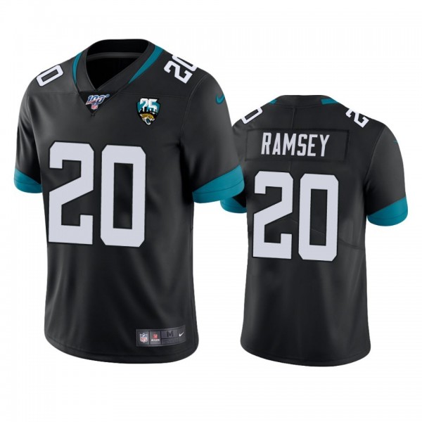 Nike Jaguars #20 Jalen Ramsey Black 25th Anniversary Vapor Limited Stitched NFL 100th Season Jersey