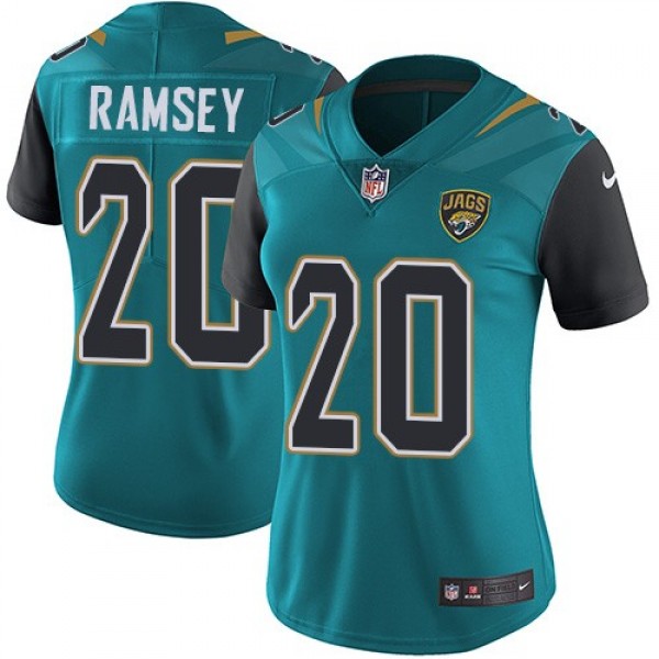 Women's Jaguars #20 Jalen Ramsey Teal Green Team Color Stitched NFL Vapor Untouchable Limited Jersey