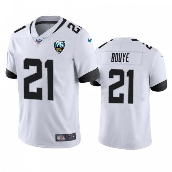 Nike Jaguars #21 A.J. Bouye White 25th Anniversary Vapor Limited Stitched NFL 100th Season Jersey
