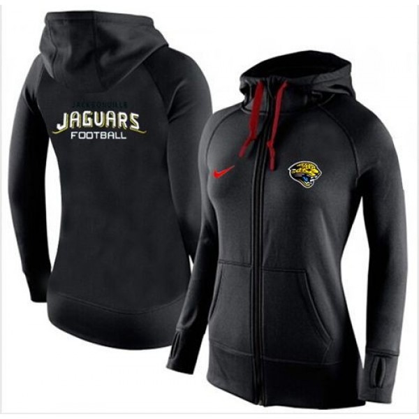 Women's Jacksonville Jaguars Full-Zip Hoodie Black Jersey