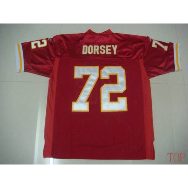Chiefs #72 Glenn Dorsey Red Stitched NFL Jersey
