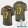 Kansas City Chiefs #17 Mecole Hardman Men's Nike Olive Gold Super Bowl LIV 2020 2019 Salute to Service Limited NFL 100 Jersey