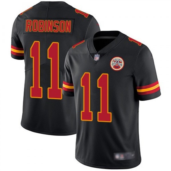 Nike Chiefs #11 Demarcus Robinson Black Men's Stitched NFL Limited Rush Jersey
