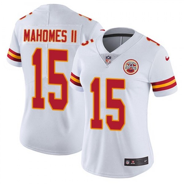 Women's Chiefs #15 Patrick Mahomes II White Stitched NFL Vapor Untouchable Limited Jersey