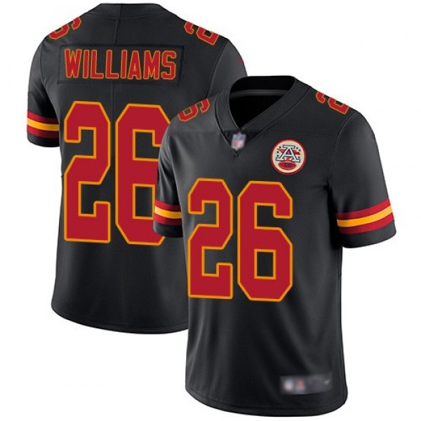 Nike Chiefs #26 Damien Williams Black Men's Stitched NFL Limited Rush Jersey