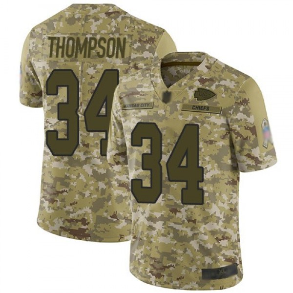 Nike Chiefs #34 Darwin Thompson Camo Men's Stitched NFL Limited 2018 Salute To Service Jersey