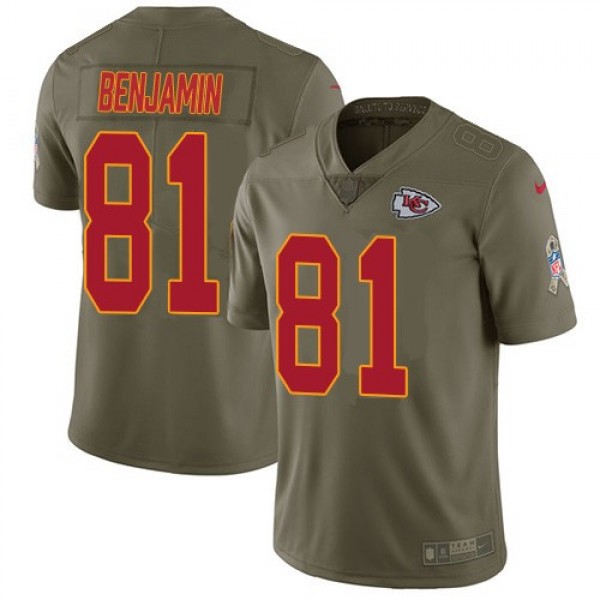 Nike Chiefs #81 Kelvin Benjamin Olive Men's Stitched NFL Limited 2017 Salute to Service Jersey