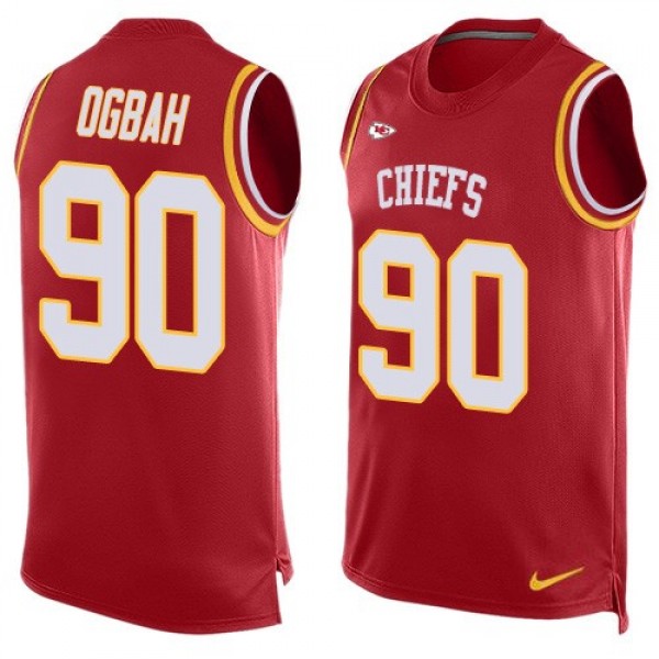 Nike Chiefs #90 Emmanuel Ogbah Red Team Color Men's Stitched NFL Limited Tank Top Jersey