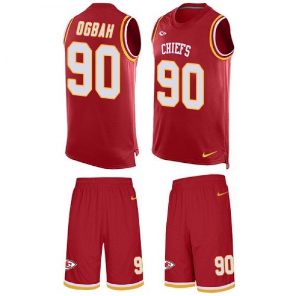 Nike Chiefs #90 Emmanuel Ogbah Red Team Color Men's Stitched NFL Limited Tank Top Suit Jersey