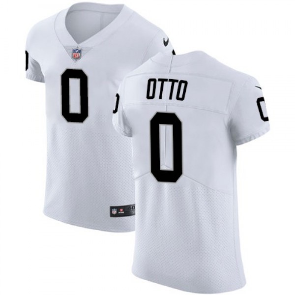 Nike Raiders #0 Jim Otto White Men's Stitched NFL Vapor Untouchable Elite Jersey