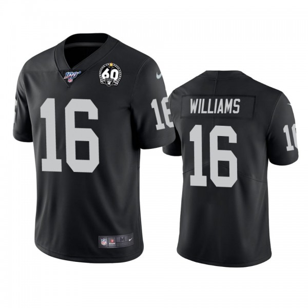 Nike Raiders #16 Tyrell Williams Black 60th Anniversary Vapor Limited Stitched NFL 100th Season Jersey