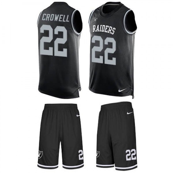 Nike Raiders #22 Isaiah Crowell Black Team Color Men's Stitched NFL Limited Tank Top Suit Jersey