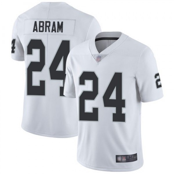 Nike Raiders #24 Johnathan Abram White Men's Stitched NFL Vapor Untouchable Limited Jersey